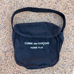 COMME des GARÇONS Homme Plus Black Canvas Shoulder Bag